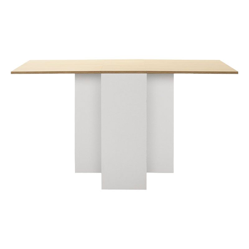 Τραπέζι Rama pakoworld πολυμορφικό-επεκτεινόμενο φυσικό-λευκό 28-84-140x77x75εκ