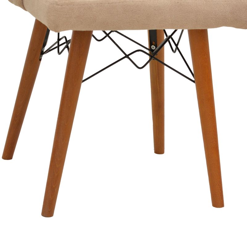 Καρέκλα Elif pakoworld μπεζ ύφασμα-καρυδί πόδι 46x50x97εκ |  Καρέκλες στο espiti