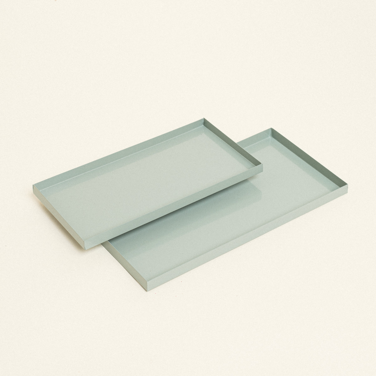 Beauty Home Μεταλλικοί Δίσκοι ΣΕΤ 2 ΤΜΧ 28 x 14 cm , 24 x 12 cm  SAGE GREEN     |  Διακοσμητκά στο espiti Beauty Home Μεταλλικοί Δίσκοι ΣΕΤ 2 ΤΜΧ 28 x 14 cm , 24 x 12 cm  SAGE GREEN     |  Διακοσμητκά στο espiti