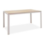 Τραπέζι Nares pakoworld αλουμίνιο λευκό-polywood φυσικό 140x80x72.5εκ |  Τραπέζια κήπου στο espiti