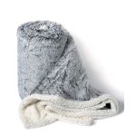 κουβέρτα fleece με sherpa (170cm x 220cm) animal γκρί 6978000003217 SilkFashion |  Κουβέρτες fleece Υπέρδιπλες στο espiti