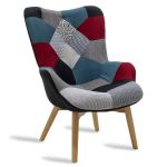 Πολυθρόνα Kido pakoworld υφασμάτινη χρώμα patchwork |  Πολυθρόνες σαλονιού στο espiti