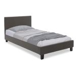 Κρεβάτι Nevil pakoworld μονό 100x200 με ύφασμα χρώμα ανθρακί |  Κρεβάτια στο espiti
