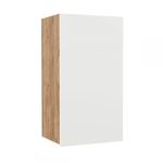 Επιτοίχιο ντουλάπι κουζίνας Soft Λευκό με βελανιδιά Διαστάσεις 40x30,5x72,8εκ AlphaB2B |  Ντουλάπια στο espiti