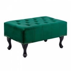 ΤΑΜΠΟΥΡΕ T.CHESTERFIELD EMMA HM226.03 ΚΥΠΑΡΙΣΣΙ ΒΕΛΟΥΔΟ-ΜΑΥΡΑ ΠΟΔΙΑ 80x45x40Υεκ |  Σκαμπώ στο espiti