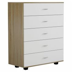 ΣΥΡΤΑΡΙΕΡΑ ΜΕΛΑΜΙΝΗΣ THORG HM8995.04- 5 ΣΥΡΤΑΡΙΑ ΣΕ SONAMA-ΛΕΥΚΟ 80Χ40Χ100Yεκ. |  Συρταριέρες -Κονσόλες στο espiti