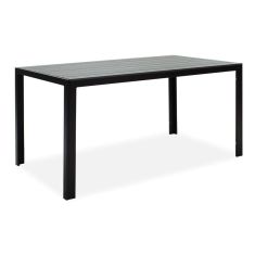 Τραπέζι Nares pakoworld αλουμίνιο μαύρο-plywood ανθρακί 140x80x72.5εκ |  Τραπέζια κήπου στο espiti