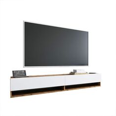 Έπιπλο τηλεόρασης επιτοίχιο Handra pakoworld λευκό-oak 180x31,5x29,5εκ |  Έπιπλα τηλεόρασης στο espiti