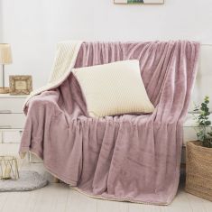 Ριχτάρι-κουβέρτα καναπέ Addictive Art 8403 140x180 Ροζ   Beauty Home |  Ριχτάρια στο espiti