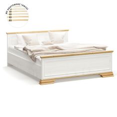 Κρεβάτι διπλό Jaden pakoworld golden oak-λευκό antique 160x200εκ |  Κρεβάτια στο espiti