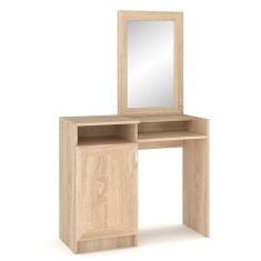 Τουαλέτα κρεβατοκάμαρας Rebecca pakoworld με καθρέπτη sonoma 90x38,5x147,5εκ |  Συρταριέρες -Κονσόλες στο espiti