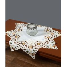 χριστουγεννιάτικο τραπεζοκαρέ (140cm x 140cm) 8213 star ivory 6978000003438 SilkFashion |  Χριστουγεννιάτικα Τραπεζομάντηλα  στο espiti