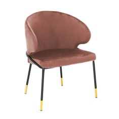 Καρέκλα Nalu pakoworld βελούδο σάπιο μήλο-μαύρο χρυσό πόδι |  Καρέκλες στο espiti