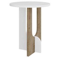 Βοηθητικό τραπέζι Luna pakoworld λευκό-φυσικό Φ40x47 εκ |  Τραπεζάκια βοηθητικά στο espiti