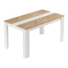 Τραπέζι Sepen pakoworld σε φυσική-λευκή απόχρωση 140x80x74εκ |  Τραπέζια στο espiti