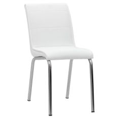 Καρέκλα Avante pakoworld PU λευκό-πόδι χρωμίου |  Καρέκλες στο espiti
