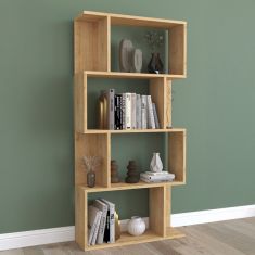 Βιβλιοθήκη Kadu pakoworld σε oak απόχρωση  72x22x147εκ |  Βιβλιοθήκες στο espiti