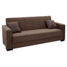 Kαναπές κρεβάτι Vox pakoworld 3θέσιος ύφασμα βελουτέ καφέ 212x77x80εκ |  Καναπέδες στο espiti