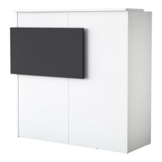 Γραφείο reception Triana pakoworld μελαμίνης λευκό-ανθρακί 110x40x110εκ |  Reception γραφείου στο espiti