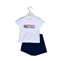 Nautica Des.10 Σετ T-Shirt & Shorts Jersey White/Navy 86cm 12-18 μηνών |  Βρεφικά Ρουχα στο espiti