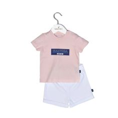 Nautica Des.12 Σετ T-Shirt & Shorts Jersey Pink/White 74cm 6-9 μηνών |  Βρεφικά Σετ κούνιας στο espiti