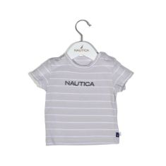Nautica Des.15 T-Shirt  Jersey Organic Γκρι Ριγέ 80cm 9-12 μηνών |  Βρεφικά Σετ κούνιας στο espiti