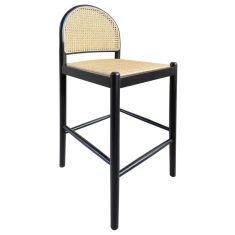 ΣΚΑΜΠΟ ΑΠΟ ΟΞΙΑ-RATTAN ΑΨΙΔΑ ΠΛΑΤΗ ΜΑΥΡΟ 43,5x50x98ΥεκHM9408.02 |  Σκαμπώ μπαρ στο espiti