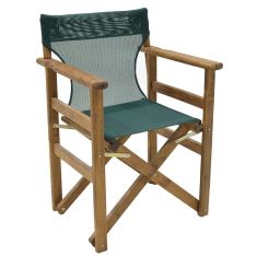 Καρέκλα-πολυθρόνα σκηνοθέτη Retto pakoworld μασίφ ξύλο οξιάς καρυδί-πανί κυπαρισσί |  Πολυθρόνες κήπου στο espiti