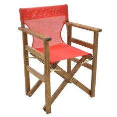 Καρέκλα-πολυθρόνα σκηνοθέτη Retto pakoworld μασίφ ξύλο οξιάς καρυδί-πανί κόκκινο |  Πολυθρόνες κήπου στο espiti
