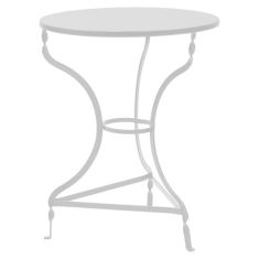 Τραπέζι Noah pakoworld μεταλλικό λευκό Φ58x72εκ |  Τραπέζια στο espiti