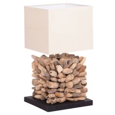 ΕΠΙΤΡΑΠΕΖΙΟ ΦΩΤΙΣΤΙΚΟ ΣΧΗΜΑ ΚΥΒΟΥ TWIGGY HM4425 DRIFTWOOD & ΛΕΥΚΟ ΚΑΠΕΛΟ 24x24x46Υεκ |  Επιτραπέζια στο espiti