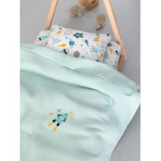 Κουβέρτα Πικέ Αγκαλιάς Baby Blankets 80X110 CANDY AQUA Palamaiki |  Βρεφικές Κουβέρτες στο espiti