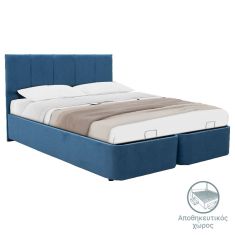 Κρεβάτι διπλό Cassian pakoworld ύφασμα γαλάζιο 150x200εκ |  Κρεβάτια στο espiti