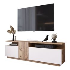 Έπιπλο τηλεόρασης Elana pakoworld sonoma-λευκό 150x29.5x46.3εκ |  Έπιπλα τηλεόρασης στο espiti