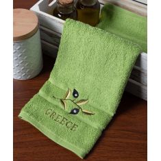 Δωδεκάδα πετσέτες χεριών (30cm x 50cm) πράσινο με κλαδί GREECE 6978000004868 SilkFashion |  Πετσέτες Κουζίνας στο espiti