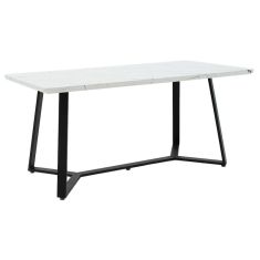 Tραπέζι Gemma pakoworld λευκό μαρμάρου-μαύρο 160x90x75εκ |  Τραπέζια στο espiti