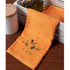 Δωδεκάδα πετσέτες χεριών (30cm x 50cm) πορτοκαλί με κλαδί ΚΩΣ 6978000004881 SilkFashion |  Πετσέτες Κουζίνας στο espiti