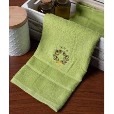 Δωδεκάδα πετσέτες χεριών (30cm x 50cm) πράσινο με στεφάνι ΚΩΣ 6978000004882 SilkFashion |  Πετσέτες Κουζίνας στο espiti