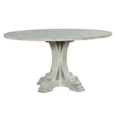 Τραπέζι Promise pakoworld μασίφ ξύλο mango λευκό antique Φ150x77εκ |  Επιπλα στο espiti