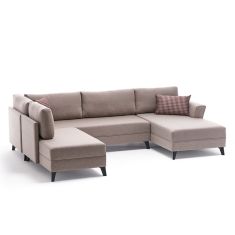 Πολυμορφικός καναπές κρεβάτι PWF-0536 pakoworld ύφασμα κρεμ 300x202x78εκ |  Κατόπιν Παραγγελίας στο espiti