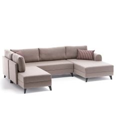 Πολυμορφικός καναπές κρεβάτι PWF-0534 pakoworld ύφασμα κρεμ 300x202x78εκ |  Κατόπιν Παραγγελίας στο espiti