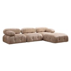 Πολυμορφικός καναπές Divine2 βελουτέ σε χρώμα σκούρο κρεμ 288/190x75εκ |  Κατόπιν Παραγγελίας στο espiti