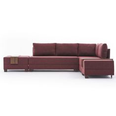 Πολυμορφικός καναπές-κρεβάτι αριστερή γωνία PWF-0155 με ύφασμα μπορντό 210x280x70εκ |  Κατόπιν Παραγγελίας στο espiti