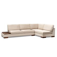 Γωνιακός καναπές PWF-0506 pakoworld αριστερή γωνία με πουφ ύφασμα μπεζ-καρυδί 313x193x80εκ |  Κατόπιν Παραγγελίας στο espiti