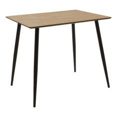Τραπέζι Cuba pakoworld MDF sonoma-μαύρο 70x70x75εκ |  Τραπέζια στο espiti