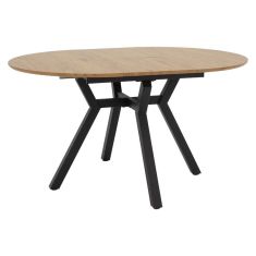 Tραπέζι Frances pakoworld επεκτεινόμενο MDF sonoma-μαύρο 100-140x100x75εκ |  Τραπέζια στο espiti