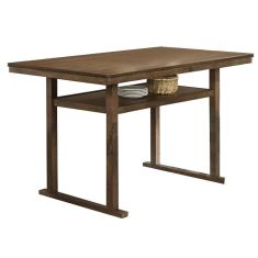Τραπέζι μπαρ Tenor pakoworld φυσικό ξύλο rubberwood-ΜDF καρυδί 150x90x91.5εκ |  Τραπέζια στο espiti