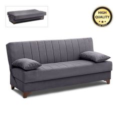 Καναπές - κρεβάτι Victor Megapap τριθέσιος βελούδινος με αποθηκευτικό χώρο σε χρώμα σκούρο γκρι 190x84x90εκ. |  Καναπέδες-Κρεβάτι στο espiti