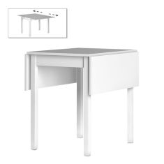 Τραπέζι Katlanir Megapap επεκτεινόμενο μεταλλικό - μελαμίνης χρώμα λευκό 59x78x75 - 117x78x75εκ. |  Τραπέζια στο espiti