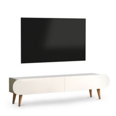 Έπιπλο τηλεόρασης Lotus Megapap από μελαμίνη χρώμα λευκό 120x30x40εκ. |  Έπιπλα τηλεόρασης στο espiti